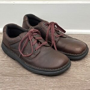 VTG Y2K Skechers Brown Leather Walking Oxford Work Shoes 12 Comfort Construction